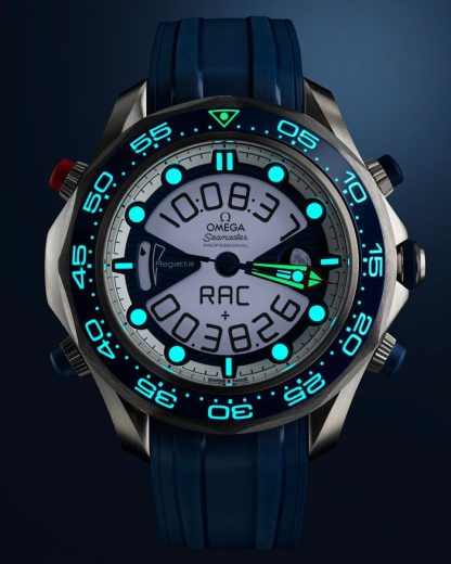 Omega America's Cup Seamaster Regatta 46,75 mm, tytan na gumowym pasku 216.92.46.79.10.001 - obrazek 5