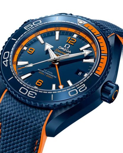 Omega Big Blue Seamaster Planet Ocean 600M 45,5 mm, niebieska ceramika na gumowym pasku 215.92.46.22.03.001 - obrazek 3