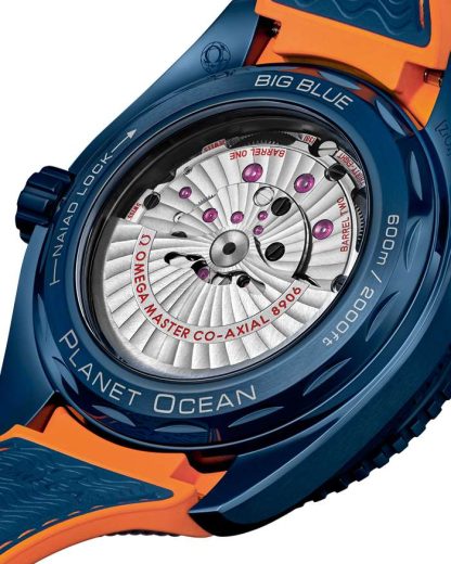Omega Big Blue Seamaster Planet Ocean 600M 45,5 mm, niebieska ceramika na gumowym pasku 215.92.46.22.03.001 - obrazek 4