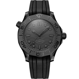 Omega Black Black Seamaster Diver 300M 43,5 mm, czarna ceramika na gumowym pasku 210.92.44.20.01.003
