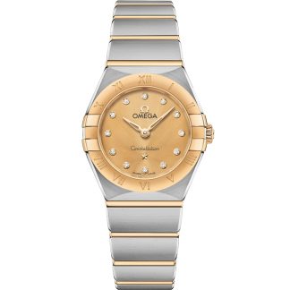 Omega Constellation 25 mm, stal - żółte złoto na stali - żółte złoto 131.20.25.60.58.001