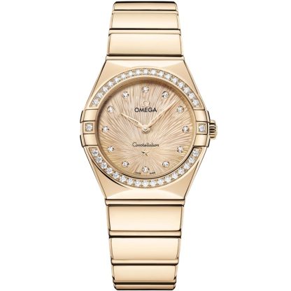 Omega Constellation 28 mm, złoto Moonshine™ na złocie Moonshine™ 131.55.28.60.58.001