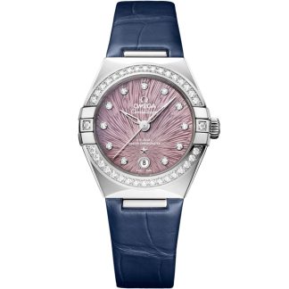 Omega Constellation 29 mm, stal na aligatorze 131.18.29.20.60.001