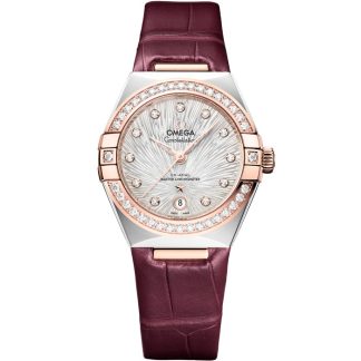 Omega Constellation 29 mm, stal - złoto Sedna™ na aligatorze 131.28.29.20.52.001