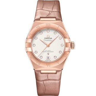 Omega Constellation 29 mm, złoto Sedna™ na skórzanym pasku 131.53.29.20.52.002