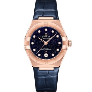 Omega Constellation 29 mm, złoto Sedna™ na skórzanym pasku 131.53.29.20.53.003