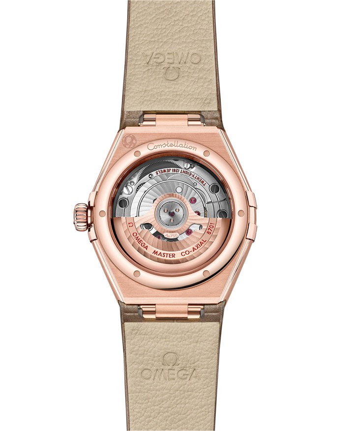 Omega Constellation 29 mm, złoto Sedna™ na skórzanym pasku 131.53.29.20.55.002 - obrazek 2