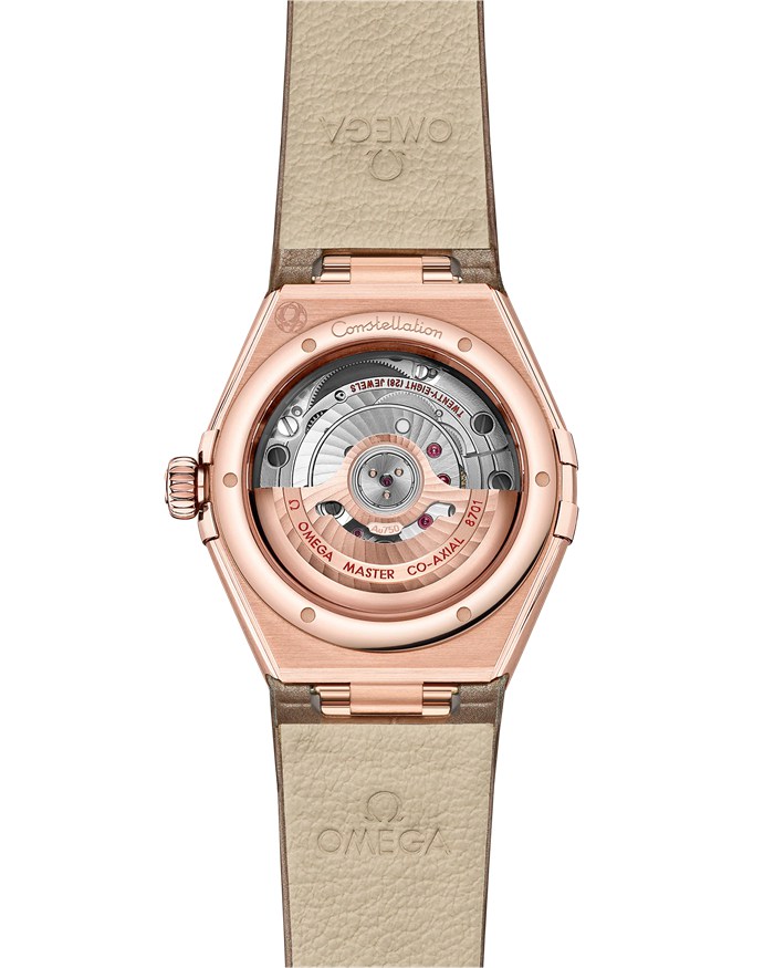 Omega Constellation 29 mm, złoto Sedna™ na skórzanym pasku 131.58.29.20.52.002 - obrazek 2