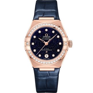 Omega Constellation 29 mm, złoto Sedna™ na skórzanym pasku 131.58.29.20.53.003