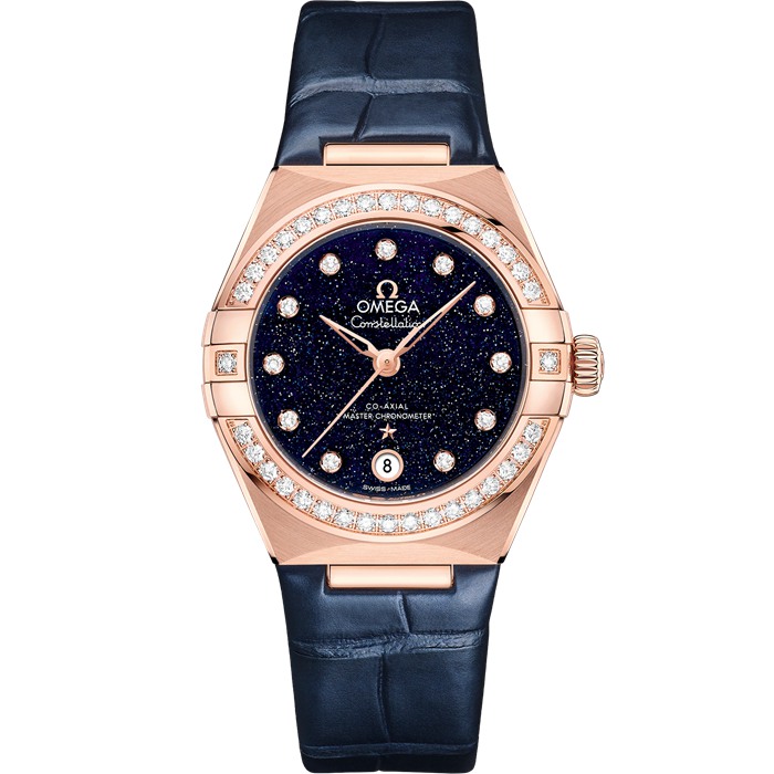 Omega Constellation 29 mm, złoto Sedna™ na skórzanym pasku 131.58.29.20.53.003