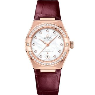 Omega Constellation 29 mm, złoto Sedna™ na skórzanym pasku 131.58.29.20.55.002