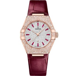 Omega Constellation 29 mm, złoto Sedna™ na skórzanym pasku 131.58.29.20.99.001