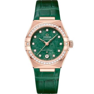 Omega Constellation 29 mm, złoto Sedna™ na skórzanym pasku 131.58.29.20.99.004