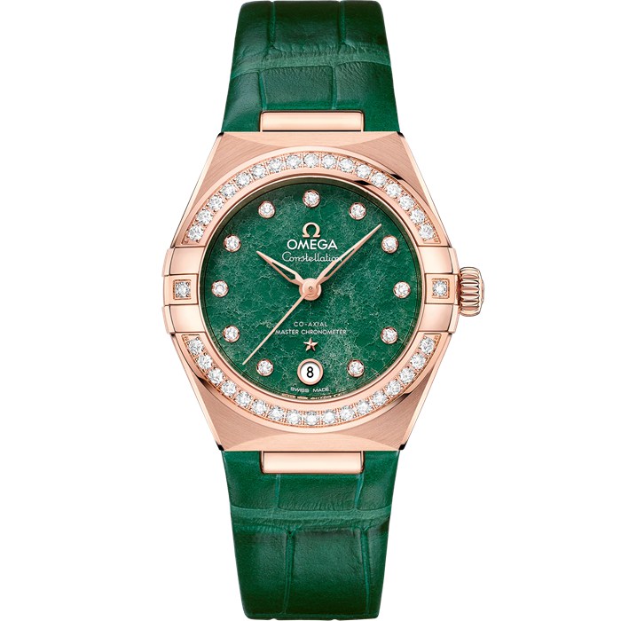 Omega Constellation 29 mm, złoto Sedna™ na skórzanym pasku 131.58.29.20.99.004