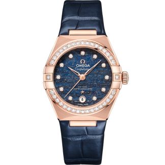 Omega Constellation 29 mm, złoto Sedna™ na skórzanym pasku 131.58.29.20.99.006