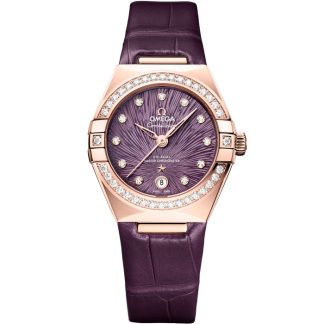 Omega Constellation 29 mm, złoty Sedna™ na aligatorze 131.58.29.20.60.002