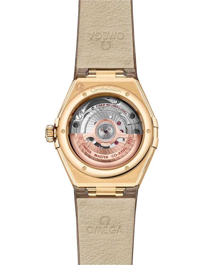 Omega Constellation 29 mm, żółte złoto na skórzanym pasku 131.58.29.20.52.001 - obrazek 2