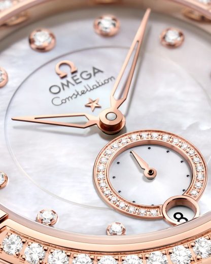 Omega Constellation 34 mm, stal - złoto Sedna™ na skórzanym pasku 131.28.34.20.55.001 - obrazek 3