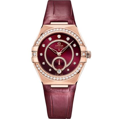 Omega Constellation 34 mm, złoto Sedna™ na skórzanym pasku 131.58.34.20.61.001