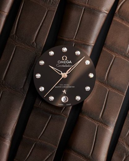 Omega Constellation 36 mm, stal - złoto Sedna™ na skórzanym pasku 131.28.36.20.63.001 - obrazek 6