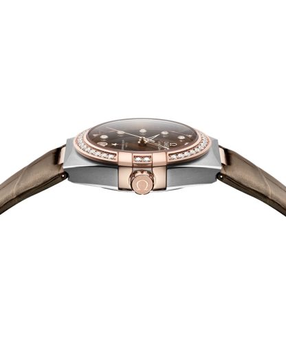Omega Constellation 36 mm, stal - złoto Sedna™ na skórzanym pasku 131.28.36.20.63.001 - obrazek 3
