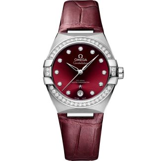 Omega Constellation 36 mm, stalowy na skórzanym pasku 131.18.36.20.61.001