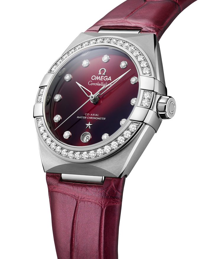 Omega Constellation 36 mm, stalowy na skórzanym pasku 131.18.36.20.61.001 - obrazek 3