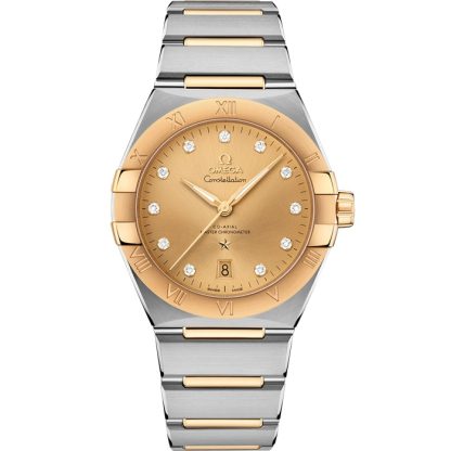 Omega Constellation 39 mm, stal - żółte złoto na stali - żółte złoto 131.20.39.20.58.001