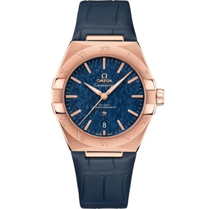 Omega Constellation 39 mm, złoto Sedna™ na skórzanym pasku 131.53.39.20.03.001