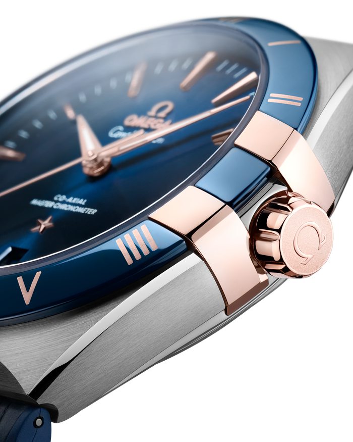 Omega Constellation 41 mm, stal - złoto Sedna™ na skórzanym pasku 131.23.41.21.03.001 - obrazek 3