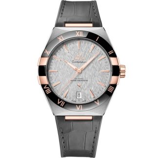 Omega Constellation 41 mm, stal - złoto Sedna™ na skórzanym pasku 131.23.41.21.06.001