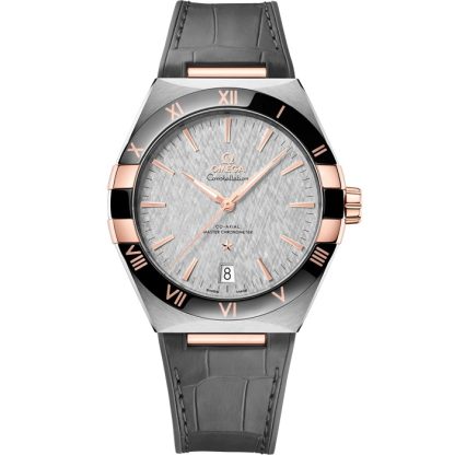 Omega Constellation 41 mm, stal - złoto Sedna™ na skórzanym pasku 131.23.41.21.06.001