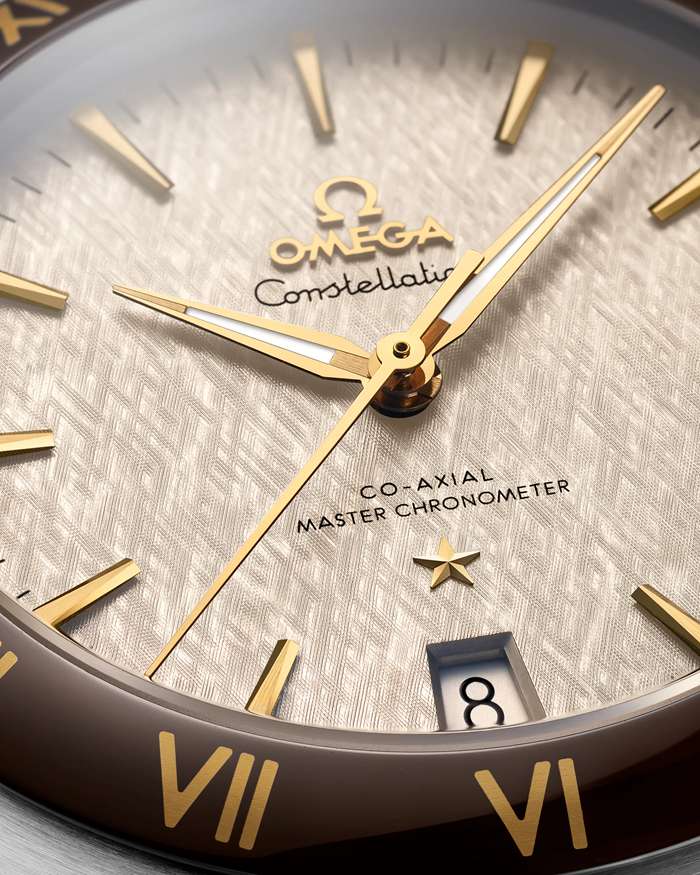 Omega Constellation 41 mm, stal - żółte złoto na skórzanym pasku 131.23.41.21.06.002 - obrazek 3