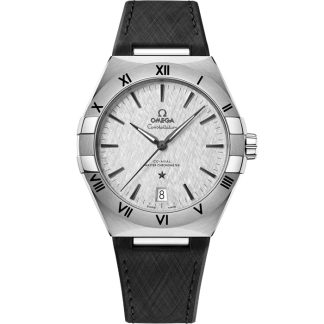 Omega Constellation 41 mm, stalowy na gumowym pasku 131.12.41.21.06.001
