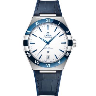 Omega Constellation 41 mm, stalowy na skórzanym pasku 131.33.41.21.04.001