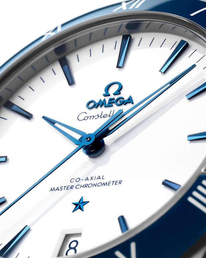 Omega Constellation 41 mm, stalowy na skórzanym pasku 131.33.41.21.04.001 - obrazek 3