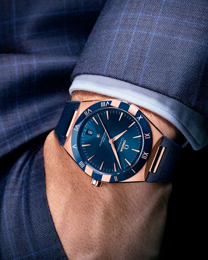 Omega Constellation 41 mm, złoto Sedna™ na skórzanym pasku 131.63.41.21.03.001 - obrazek 3