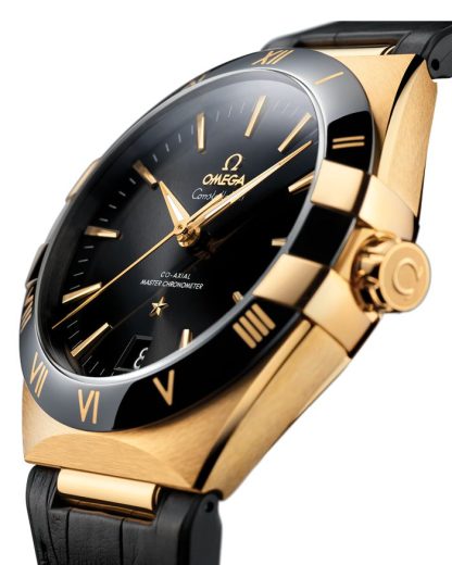 Omega Constellation 41 mm, żółte złoto na skórzanym pasku 131.63.41.21.01.001 - obrazek 3