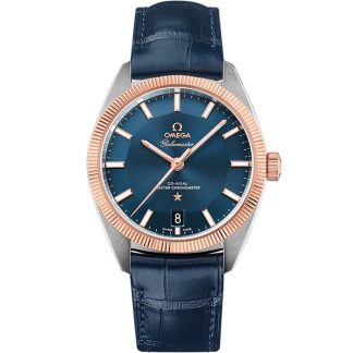 Omega Constellation Globemaster 39 mm, stal - złoto Sedna™ na skórzanym pasku 130.23.39.21.03.001