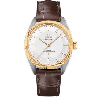 Omega Constellation Globemaster 39 mm, stal - żółte złoto na skórzanym pasku 130.23.39.21.02.001