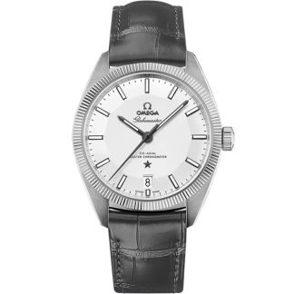 Omega Constellation Globemaster 39 mm, stalowy na skórzanym pasku 130.33.39.21.02.001