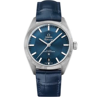 Omega Constellation Globemaster 39 mm, stalowy na skórzanym pasku 130.33.39.21.03.001