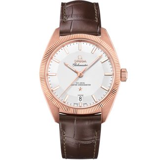 Omega Constellation Globemaster 39 mm, złoto Sedna™ na skórzanym pasku 130.53.39.21.02.001