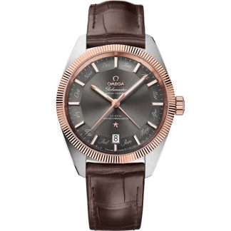 Omega Constellation Globemaster 41 mm, stal - złoto Sedna™ na skórzanym pasku 130.23.41.22.06.001