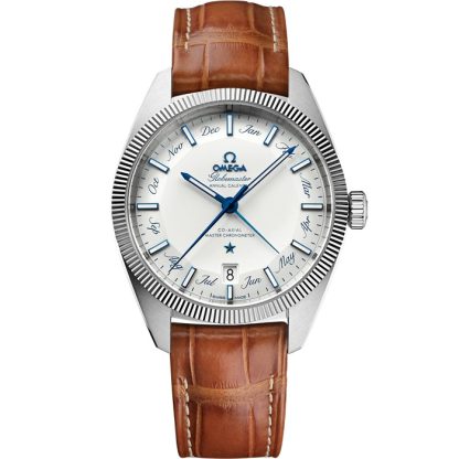 Omega Constellation Globemaster 41 mm, stalowy na skórzanym pasku 130.33.41.22.02.001