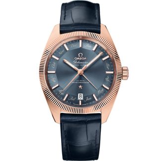 Omega Constellation Globemaster 41 mm, złoto Sedna™ na skórzanym pasku 130.53.41.22.03.001