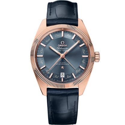 Omega Constellation Globemaster 41 mm, złoto Sedna™ na skórzanym pasku 130.53.41.22.03.001