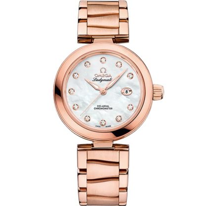 Omega De Ville Ladymatic 34 mm, złoto Sedna™ na złotym pasku Sedna™ 425.60.34.20.55.004