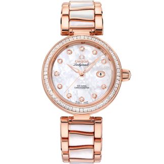 Omega De Ville Ladymatic 34 mm, złoto Sedna™ na złotym pasku Sedna™ 425.65.34.20.55.007