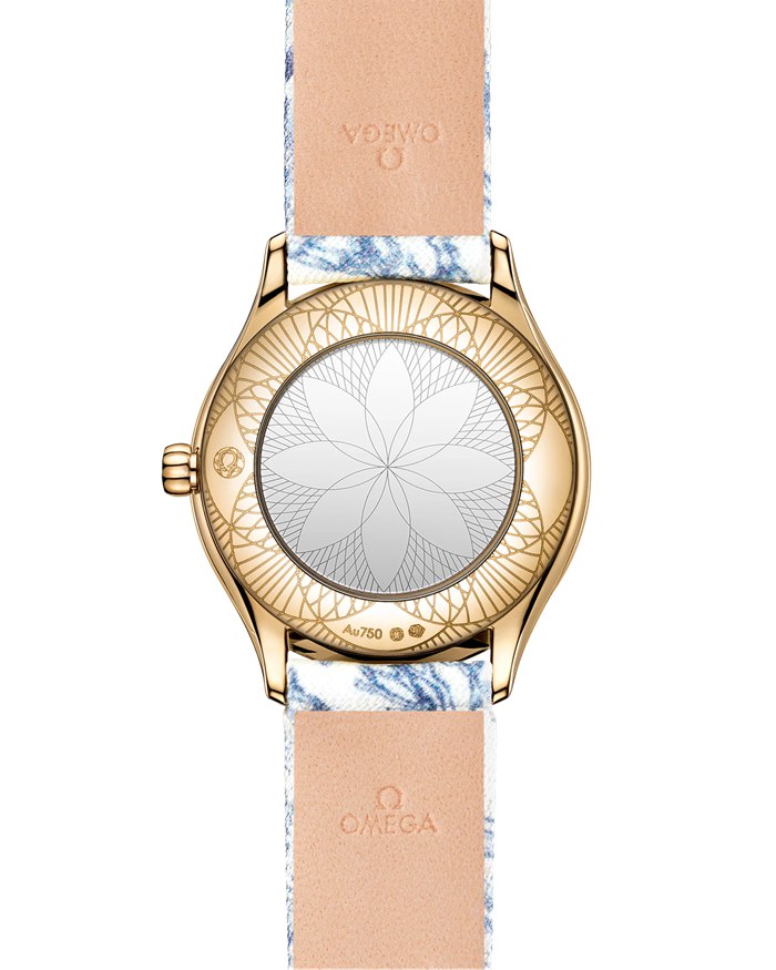 Omega De Ville Mini Trésor 26 mm, Moonshine™ złoty na toile de jouy 428.57.26.60.04.001 - obrazek 2